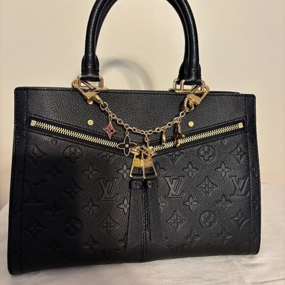 RARE Louis Vuitton Sully Tote Monogram Empreinte Leather PM - Black - Picture 2 of 16